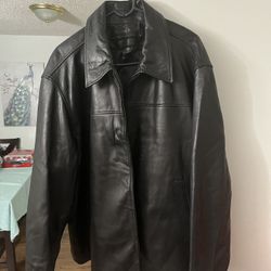 Black Leather Jacket 2XL