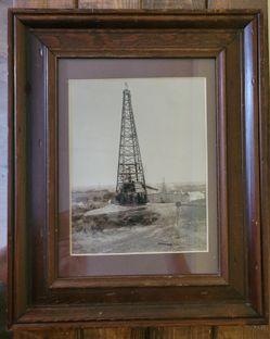 Antique Original Photograph "Texas Oil Well" 16x13"