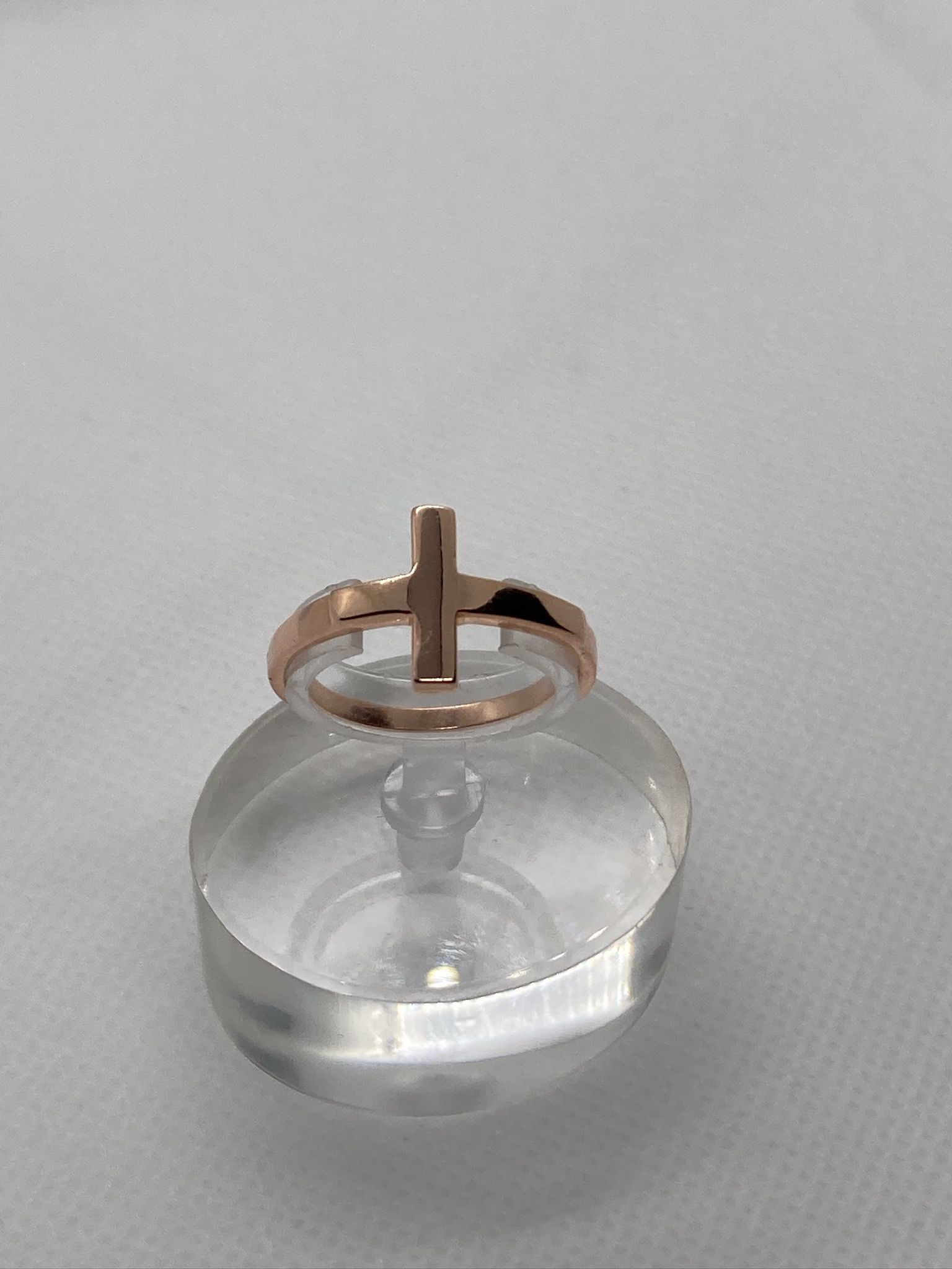 Rose gold Cross ring