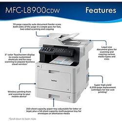 Brother MFC-L8900CDW Wireless Color Laser Printer, All-In-One, Print, Scan, Copy, Fax