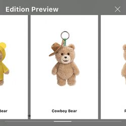 Ted2 Teddy bear Plush pendant 