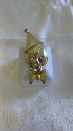 Vintage clown brooch