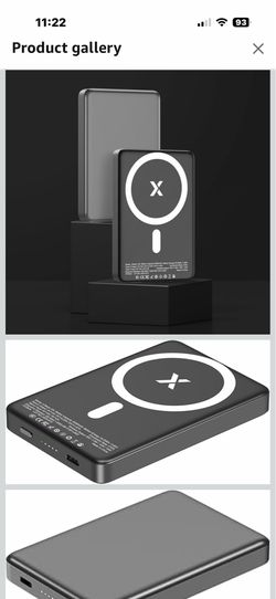 Magsafe Portable Charger,12000mAh Wireless Power Bank with USB-C Cable,Magnetic Power Bank Fast Charging PD 20W,Travel essential Slim Magsafe Battery 