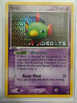 Natu Deoxys reverse holo Pokemon card