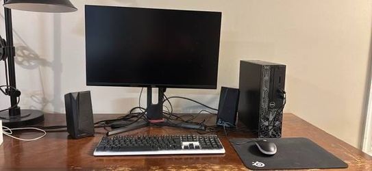 Gaming PC Setup – Dell OptiPlex i5-6500, 8GB RAM, 512GB SSD, 24" 180Hz Monitor