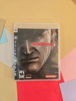 Metal Gear Solid 4 Guns of the Patriots PS3 Game Disc Case & Manual
