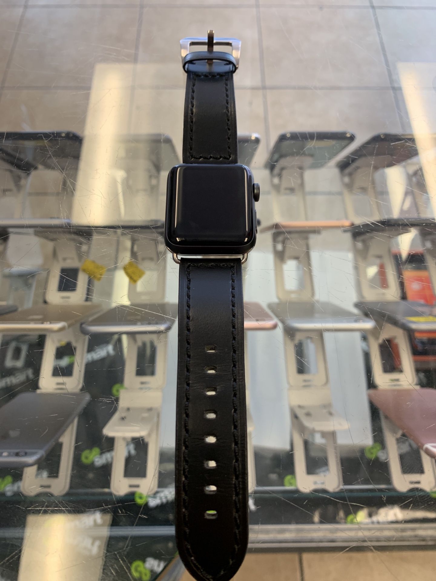Apple watch 3 42 mm leather band only $270