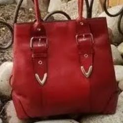 Wilson's Leather Tote Bags Red/silver new Condition! 