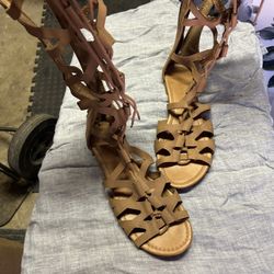 Tan Brown Gladiador Sandals