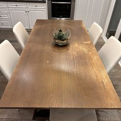 Wood & Metal Dining Table 