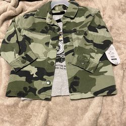 2 Piece Camo Jacket & Shirt 
