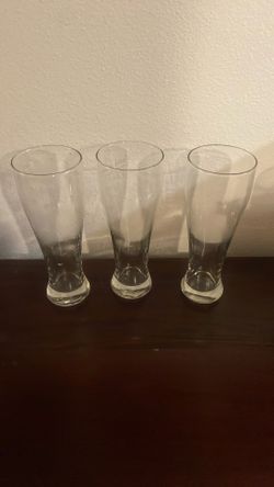3 Pilsner Glasses