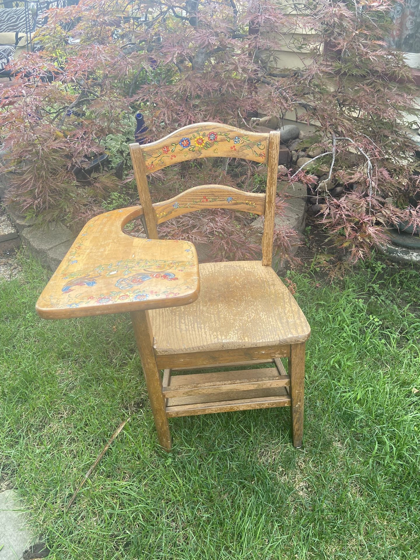 Country French School Desk (hand painted)