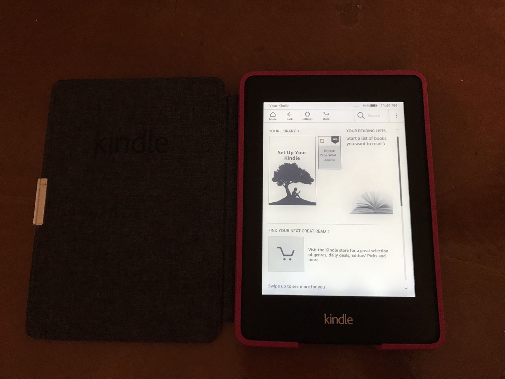 Amazon Kindle Paperwhite (6th Generation) 4GB, WiFi + 3G, 6in - Pink Case