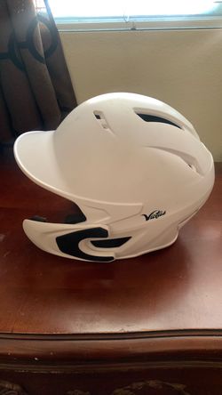 White baseball helmet