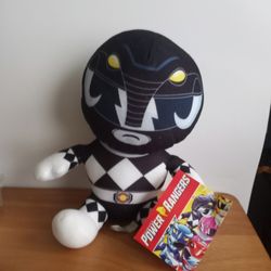 Power Ranger Black and White Stuffed Animal