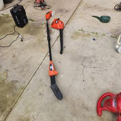 Pole Saw And Leaf Blower Battery Powered 
