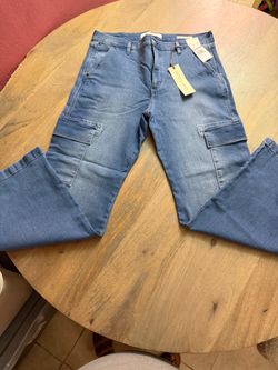Vintage America Light Wash Cargo Jeans