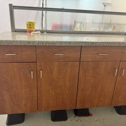Cabinet and countertop