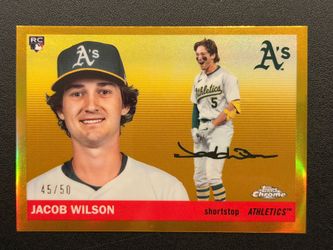 Jacob Wilson gold refractor Topps 2025 chrome platinum