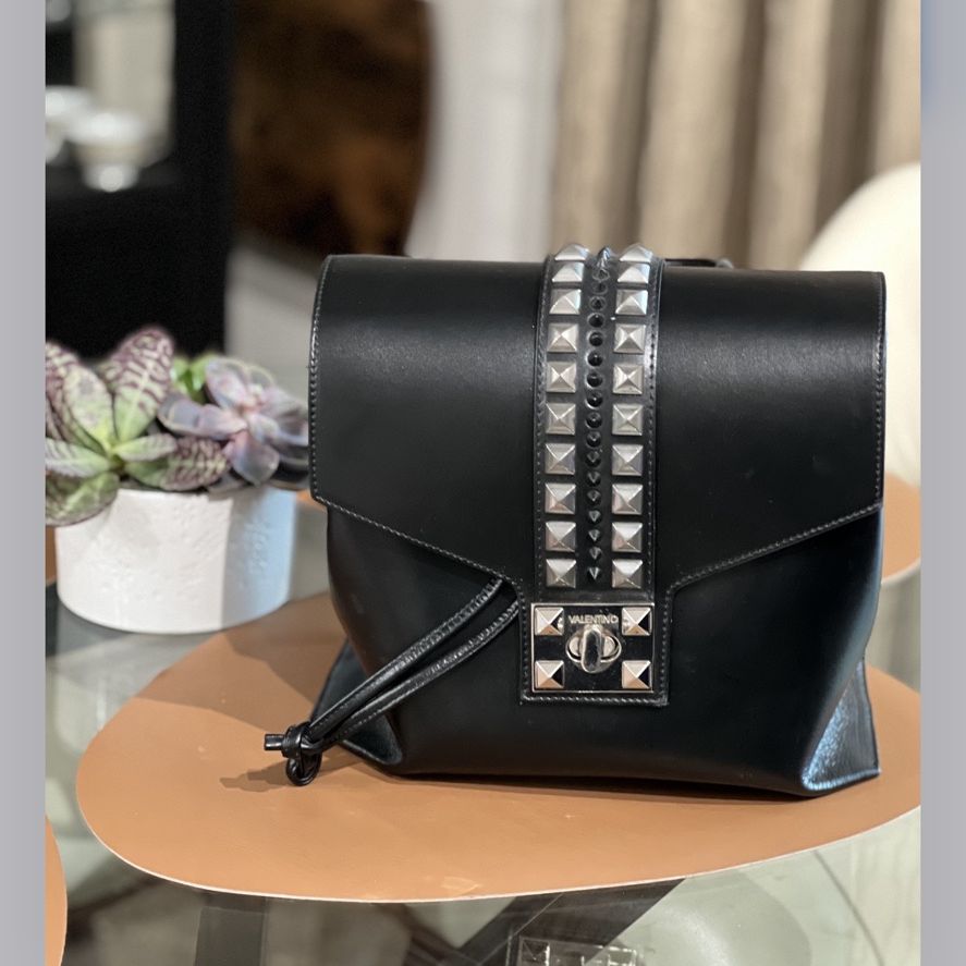 Valentino Black Studded Backpack 