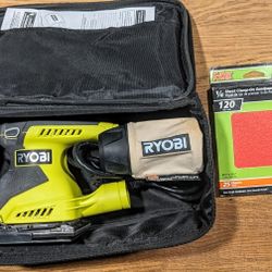 Ryobi Palm Sander - with case and dust bag.