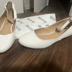 White Flats Size 9