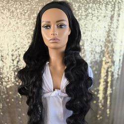 Human Hair Headband Wig  34" Body Wave 