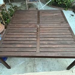 Outdoor Wood Table, 55” x 55”