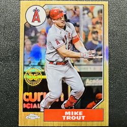 2022 Topps Chrome Baseball Mike Trout 35th Anniversary Refractor Angels