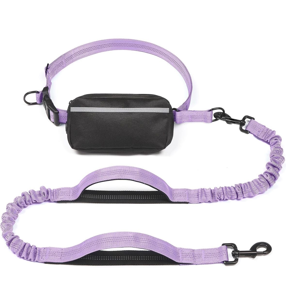 Hands Free Dog Leash with Zipper Pouch