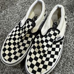 Kids Vans Slip Ons Checkerboard
