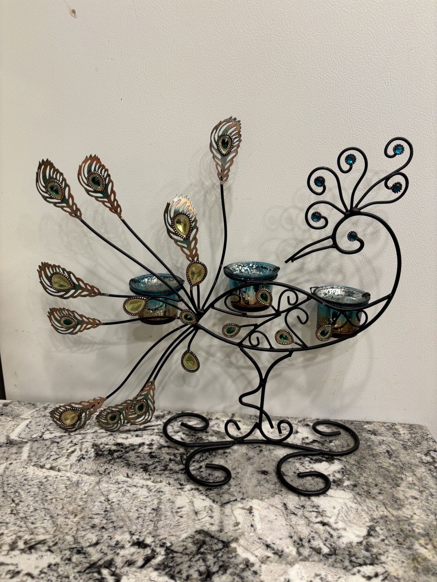 Peacock Candle Holder