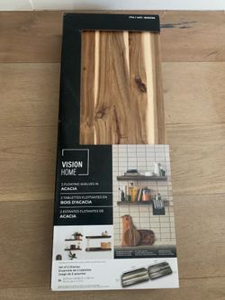 2 piece solid wood shelving set - NEW