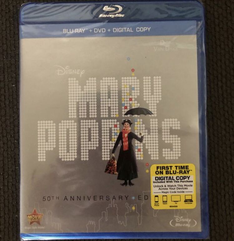 Mary Poppins Blue Ray & DVD