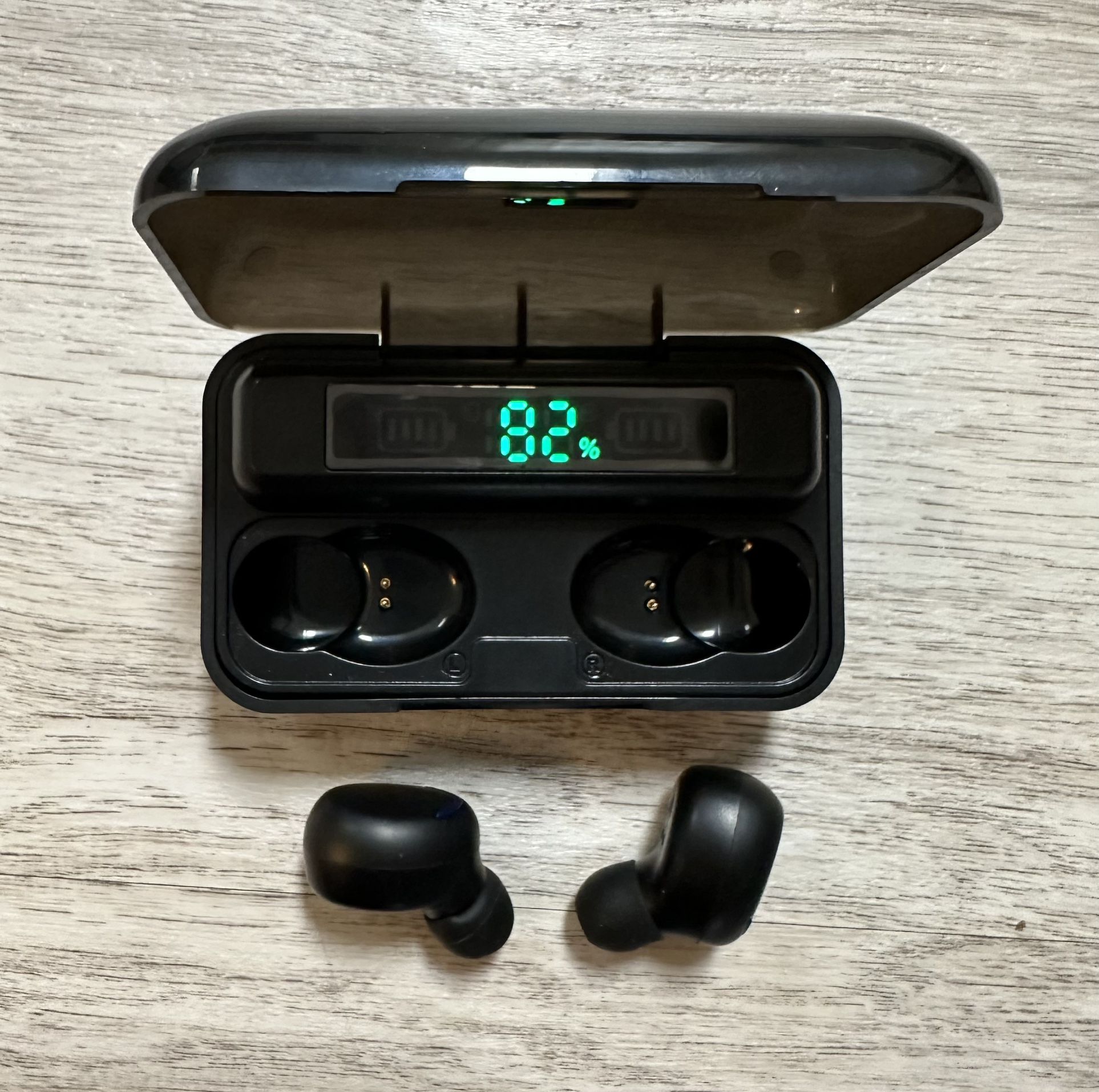 Black Bluetooth 5.0 Earbuds TWS Wireless Headphones Headset Stereo Samsung Android iPhone Earphone Gift.