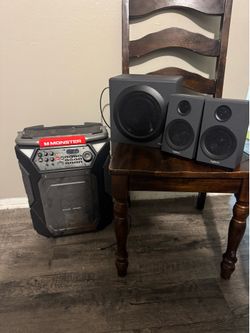 Party speaker and sound system bundle