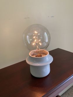 Lamp with decorative bulb.10” tall