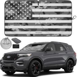 Windshield Sun Shade Gray Foldable Car Front Window 