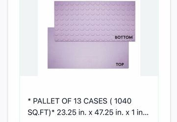 Pallet of 13 Cases Flooring Underlayment Panels