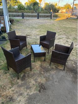Wicker outdoor furniture