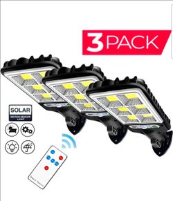 3PCS Outdoor Solar Wall Light LED Motion Sensor Bright Flood Street Lamp 3 Modes
