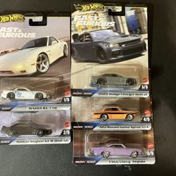 Hot Wheels Fast & Furious Premium 2025 K Set of 5 Cars