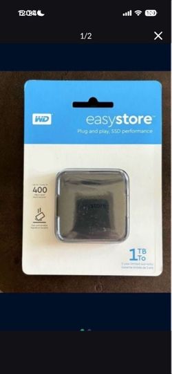 One New Sealed WD easystore 1 TB SSD External USB 3.0 Portable SSD Western Digital