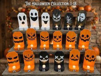 Handmade Halloween Luminaries👻🔪🎃