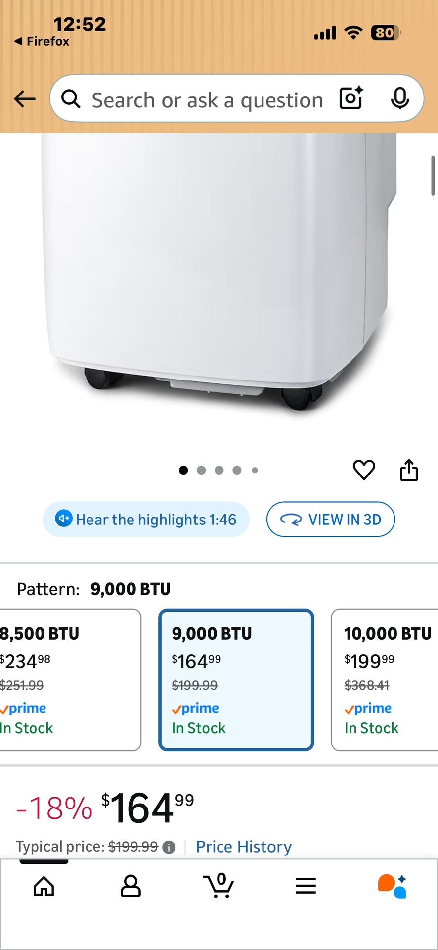 Portable AC Unit, 1 Year Old