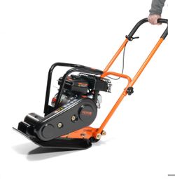 VEVOR Plate Compactor, 2.8 HP 98CC Gas Engine 5,250 RPM, 1,920 lbs Force Vibratory Compaction Tamper with 18.7 x 11.8 inch Plate for Walkways, Patios,