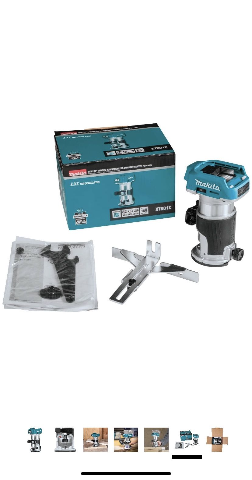 Makita XTR01Z 18V LXT Lithium-Ion Brushless Cordless Compact Router