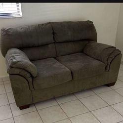 2 Seat Dark Neutral Color Sofa 
