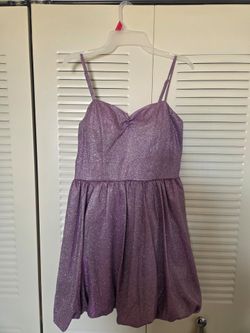 Purple Glitter Mini Dress